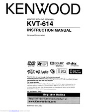 Kenwood KVT-614 - Excelon 1-DIN In-dash DVD/CD Receiver Instruction Manual