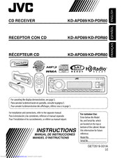 JVC KD PDR80 - Radio / CD Instructions Manual