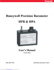 Honeywell HPA User Manual