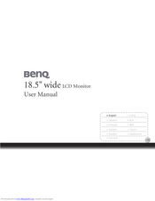 BenQ 18.5 wide LCD Monitor User Manual