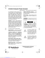 Radio Shack 6-Outlet Computer Power Console Owner's Manual