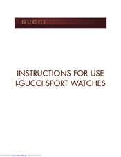 Gucci I-GUCCI Instructions For Use Manual