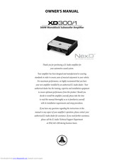 JL Audio NexD XD300/1 Owner's Manual