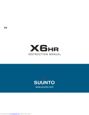 Suunto X6HR Instruction Manual