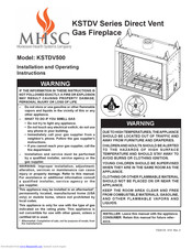 Mhsc KSTDV500 Installation And Operating Instructions Manual
