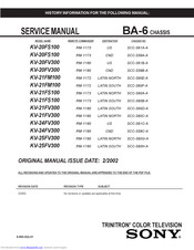 Sony KV-24FV300 Service Manual
