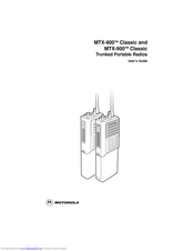 Motorola MTX-800 Classic User Manual