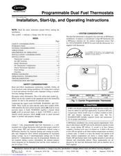 Carrier Programmable Dual Fuel Thermostats Installation, Start-Up, And Operating Instructions Manual