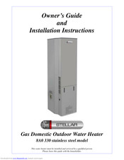 Rheem Stellar 8A0 330 Owner's Manual And Installation Instructions
