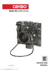 Cambo Wide RS 1200 series Instruction Manual