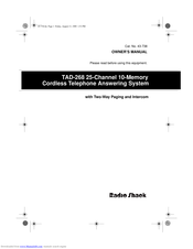 Radio Shack TAD-268 Owner's Manual