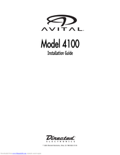 Avital 4100 Installation Manual
