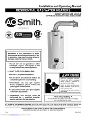 A.O. Smith DIRECT VENTED GAS MODELS Installation And Operating Manual