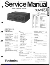 Technics SU-V85A - service Service Manual