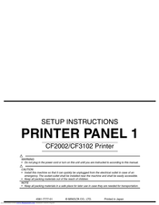 Konica Minolta CF3102 Setup Instructions