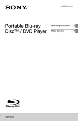 Sony BDP-SX1 Operating Instructions Manual