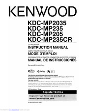 Kenwood KDC-MP205 Instruction Manual