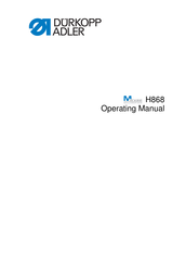 DURKOPP ADLER H868 Operating Manual