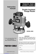 Porter-Cable 8529 Instruction Manual