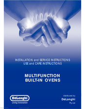 Delonghi Multifunction Built-in Ovens Installation And Service Instructions Manual