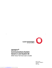 Lucent Technologies Definity 8405D User Manual