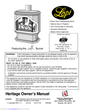 Lopi Heritage EF III Owner's Manual