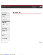 Sony Bravia KDL-55W790B I-Manual