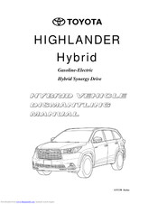 Toyota 2014 HIGHLANDER GVU58 Series Dismantling Manual