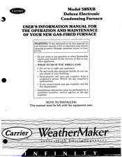 Carrier Deluxe 58SXB User's Information Manual