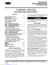 Carrier WEATHERMASTER 50HJQ016 Installation, Start-Up And Service Instructions Manual