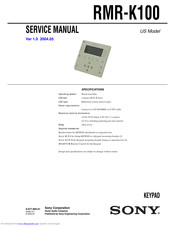 Sony RMR-K100 Service Manual