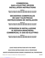 Maytag MDE16MN Installation Instructions Manual