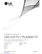 LG INFINIA 50PK950 Owner's Manual