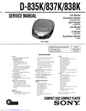Sony D-835K Service Manual