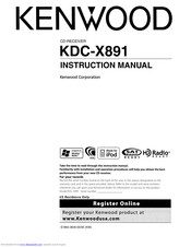 Kenwood KDC-X891 Instruction Manual