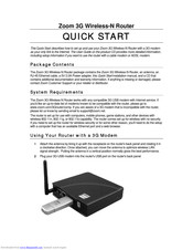 Zoom 3G+ Modem/Router Quick Start Manual