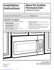 GE JVM1635 Installation Instructions Manual