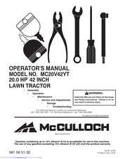 McCulloch MC20V42YT Operator's Manual