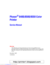 Xerox Phaser 8500 Service Manual