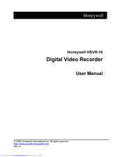 Honeywell HSVR-16 User Manual