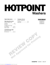 Hotpoint HNSRP080 Owner's Manual