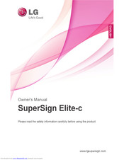 LG SuperSign Elite-c Owner's Manual