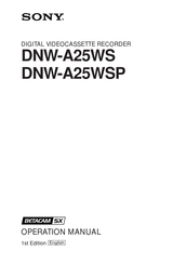 Sony DNW-A25WS Operation Manual