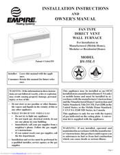 Empire Comfort Systems DV-55E-5 Installation Instructions And Owner's Manual