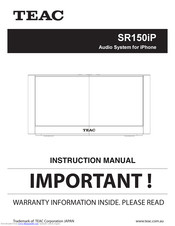 Teac SR150iP Instruction Manual