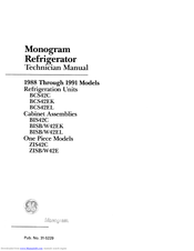 GE Monogram BISB42EL Technician Manual