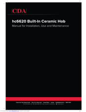 CDA hc6620 Manual For Installation, Use And Maintenance