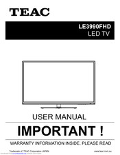 Teac LE3990FHD User Manual
