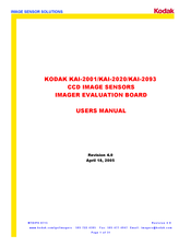 Kodak KAI-2001 User Manual