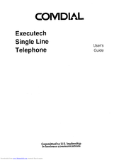 Comdial Executech Single Line Telephone User Manual